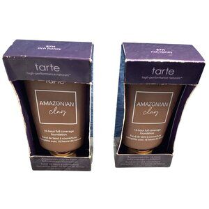 2 Tarte Amazonian Clay Foundation 57H Rich Honey 16-Hour Full Coverage Makeup
